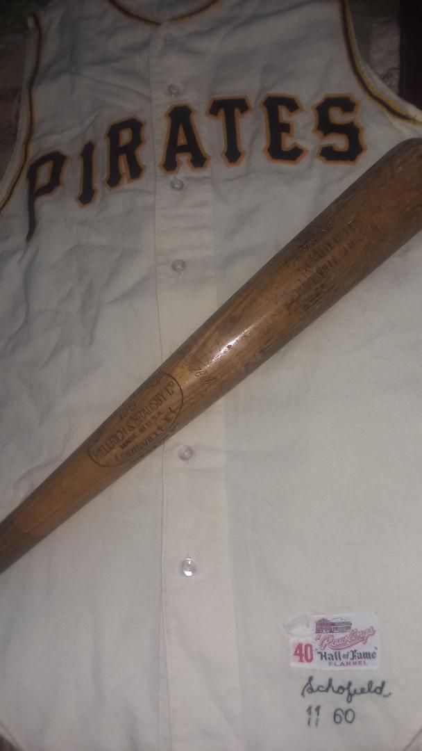 Name:  Dick Schofield Pirates 1960 O16 bat and jersey1 front view 1960 Game Used Pittsburgh Pirates  Ho.jpg
Views: 437
Size:  44.7 KB