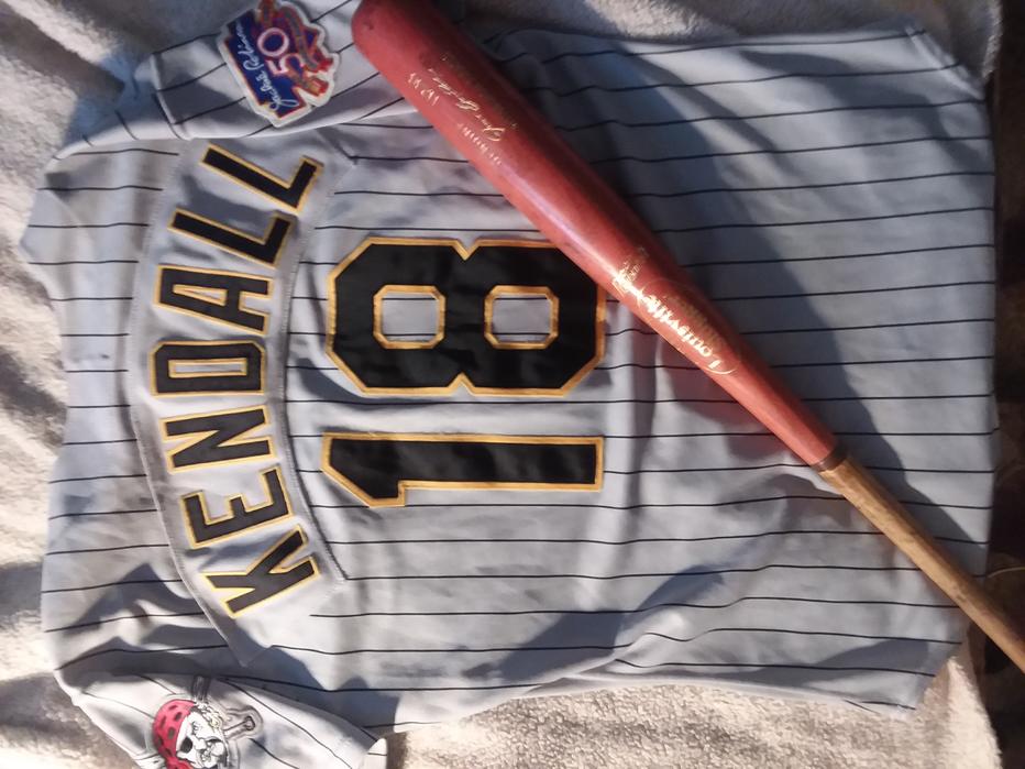 Name:  Jason Kendall 1997 Road Gray Pinstripe  jersey with  H238 bat.jpg
Views: 265
Size:  91.4 KB